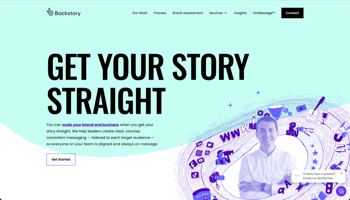 Backstory Branding website
