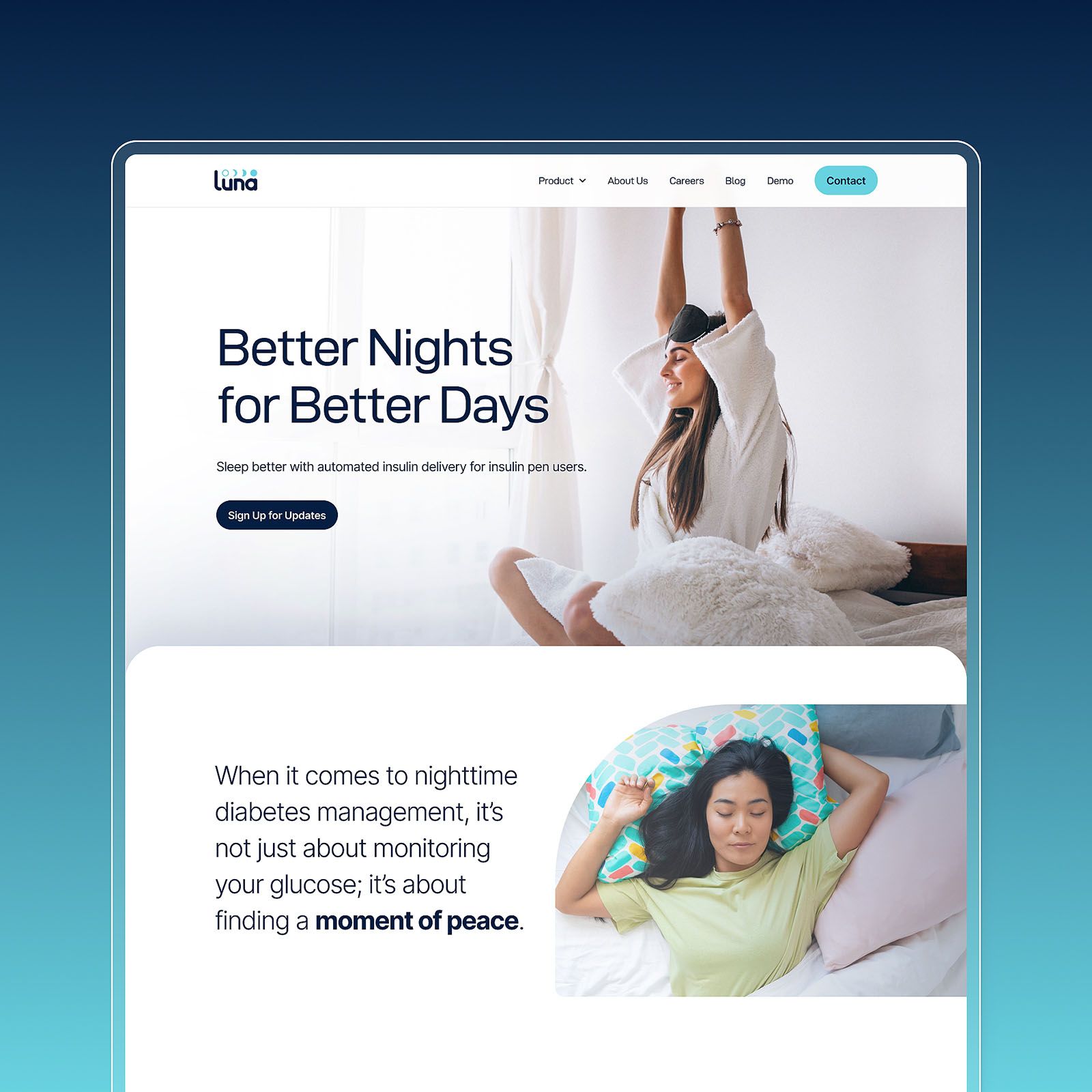 Luna Diabetes website