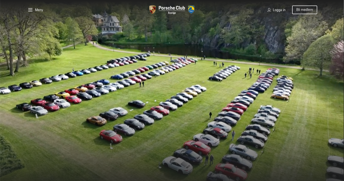 Porsche Club Sweden website